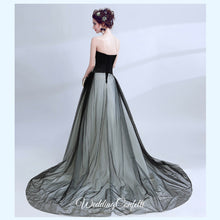 Load image into Gallery viewer, The Galina Ombre Black Tube Gown - WeddingConfetti