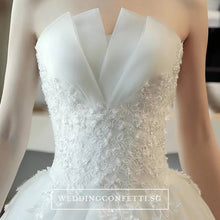 Load image into Gallery viewer, The Henreitta Wedding Bridal Tube White Gown - WeddingConfetti