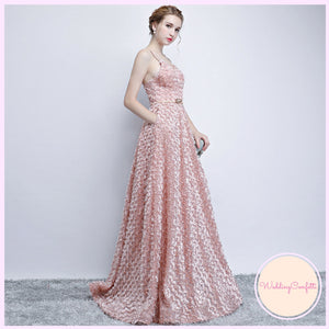 The Kerlaine Pink Sleeveless Gown - WeddingConfetti