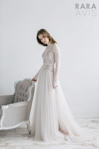 The Lorde Bohemian High Neck Bridal Gown - WeddingConfetti