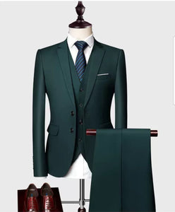 Maximus Groom Men's Suit Jacket, Vest and Pants (Available in 6 colours) - WeddingConfetti