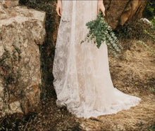 Load image into Gallery viewer, The Reyale Bohemian Wedding Sleeveless Gown - WeddingConfetti