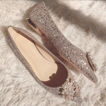 Load image into Gallery viewer, The Ixorie Wedding Champagne Bridal Flats