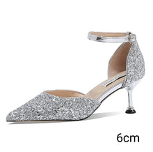 Load image into Gallery viewer, The Melwe Wedding Bridal Silver/Rose Gold Heels (Available in 3 Heights)