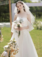 Load image into Gallery viewer, The Faire Wedding Bridal Strapless Tube Gown