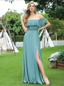 The Rosemary Off Shoulder Gown (Available in 14 Colours)