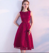 Load image into Gallery viewer, The Eugenia Red / Grey Sleeveless Cocktail Dress - WeddingConfetti