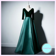 Load image into Gallery viewer, The Yolanda Royal Long Sleeves Dress (Available in 3 colours) - WeddingConfetti