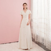 Load image into Gallery viewer, The Velda White / Red Short Sleeve Gown
