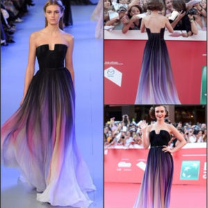 elie saab purple ombre dress ELIE SAAB Belted ombr sequined tulle gown