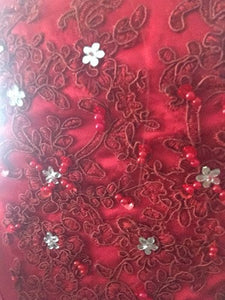 The Richeta Wine Red Sleeveless Gown - WeddingConfetti