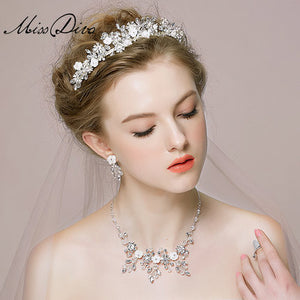 Bridal Hair Crown And Necklace - WeddingConfetti