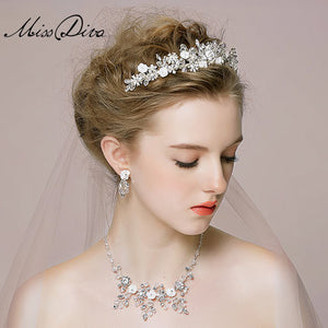 Bridal Hair Crown And Necklace - WeddingConfetti