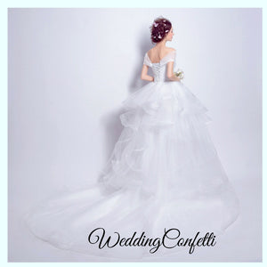 The Roselle Wedding Bridal Off Shoulder Gown - WeddingConfetti