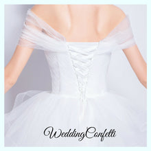 Load image into Gallery viewer, The Roselle Wedding Bridal Off Shoulder Gown - WeddingConfetti