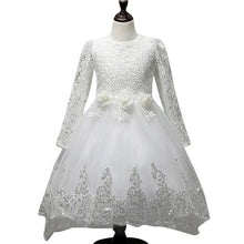 Load image into Gallery viewer, The Janny Flower Girl Dress (Long Sleeves) (Available in 3 colours) - WeddingConfetti