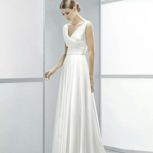 The Roxanne Wedding Bridal Satin Gown (Customisable) - WeddingConfetti