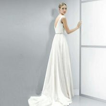 Load image into Gallery viewer, The Roxanne Wedding Bridal Satin Gown (Customisable) - WeddingConfetti