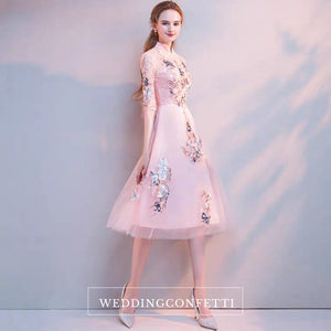 The Erista Pink Cheongsam Cocktail Gown - WeddingConfetti