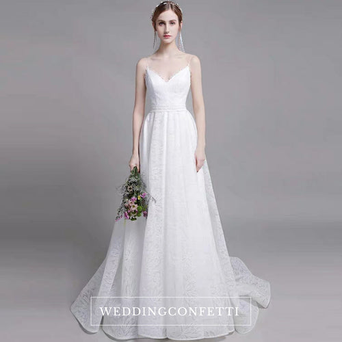 The Kerrelyn Wedding Bridal Sleeveless Lace Dress - WeddingConfetti