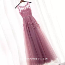 Load image into Gallery viewer, The Rose Pink/Red Lace Sleeveless Dress - WeddingConfetti
