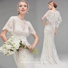 Load image into Gallery viewer, The Keranda Wedding Bridal Drape Sleeve Lace Gown - WeddingConfetti