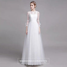 Load image into Gallery viewer, The Yolanda Wedding Bridal Illusion Sleeve Lace Gown - WeddingConfetti