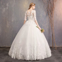 Load image into Gallery viewer, The Quinlee Wedding Bridal Illusion Long Sleeves Gown - WeddingConfetti