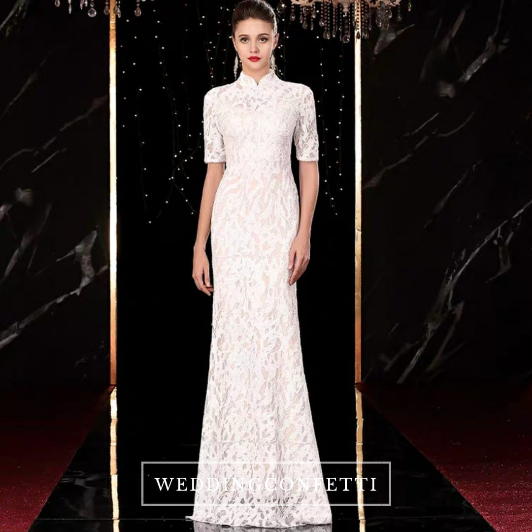 The Orient Wedding Bridal Cheongsam Mandarin Collar Gown