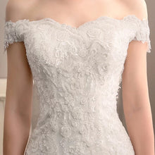 Load image into Gallery viewer, The Triniity Wedding Bridal Off Shoulder Gown - WeddingConfetti