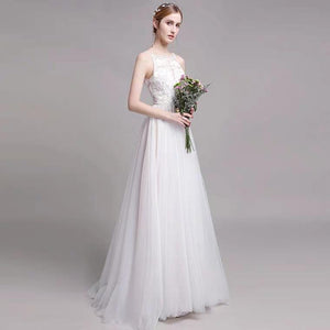 The Paityn Wedding Bridal Sleeveless Lace Gown - WeddingConfetti
