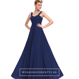 The Hannah Navy Blue / Red / White Sleeveless Dress - WeddingConfetti