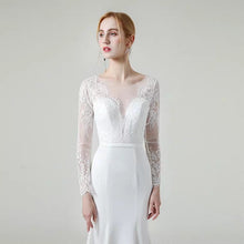 Load image into Gallery viewer, The Gabrielle Wedding Bridal Long Sleeves Lace Gown - WeddingConfetti