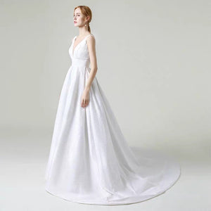 The Kremlena Wedding Bridal Sleeveless Satin Gown - WeddingConfetti