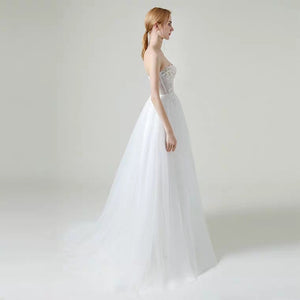 The Lorende Wedding Bridal Tube Tulle Gown - WeddingConfetti