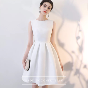 The Amelia Bow White / Black Sleeveless Dress (Available in 2 colours) - WeddingConfetti