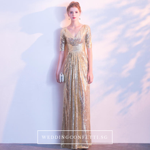 Load image into Gallery viewer, The Benecia Glitter Gown (Available in 4 colours) - WeddingConfetti