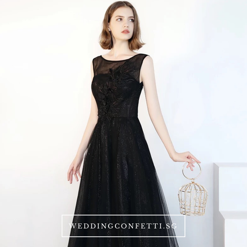 The Cacie Sleeveless Black Gown - WeddingConfetti