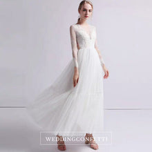 Load image into Gallery viewer, The Petrio Wedding Bridal Illusion Sleeves Lace Gown - WeddingConfetti