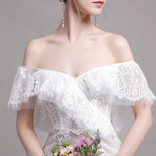 Load image into Gallery viewer, The Winslet Wedding Bridal Off Shoulder Lace Dress - WeddingConfetti