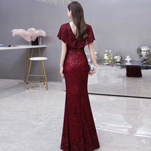 Load image into Gallery viewer, The Lorniston Sequined Red Gown - WeddingConfetti