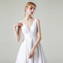 Load image into Gallery viewer, The Kremlena Wedding Bridal Sleeveless Satin Gown - WeddingConfetti