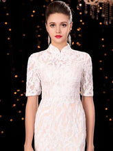 Load image into Gallery viewer, The Orient Wedding Bridal Cheongsam Mandarin Collar Gown - WeddingConfetti
