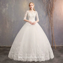 Load image into Gallery viewer, The Quinlee Wedding Bridal Illusion Long Sleeves Gown - WeddingConfetti