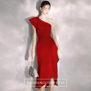 The Esme Red/Blue Toga Dress - WeddingConfetti