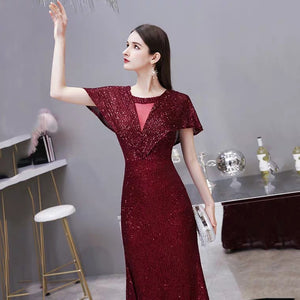 The Lorniston Sequined Red Gown - WeddingConfetti