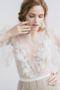 The Erista Bohemian Ilusion Sleeves Wedding Gown - WeddingConfetti
