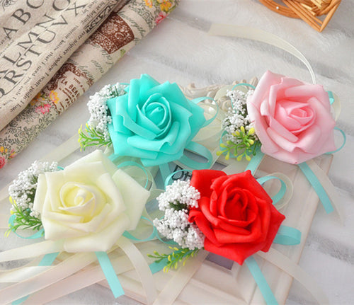 Wedding Flower Wrist Corsages - WeddingConfetti