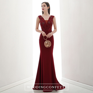 The Jaymee Red Mermaid Gown