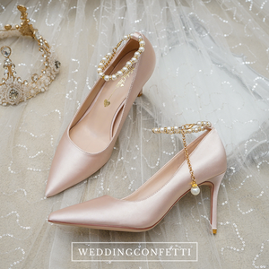 Gold bridesmaid heels on sale